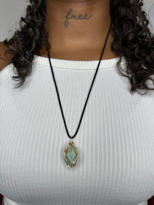 Amazonite Crystal Necklace